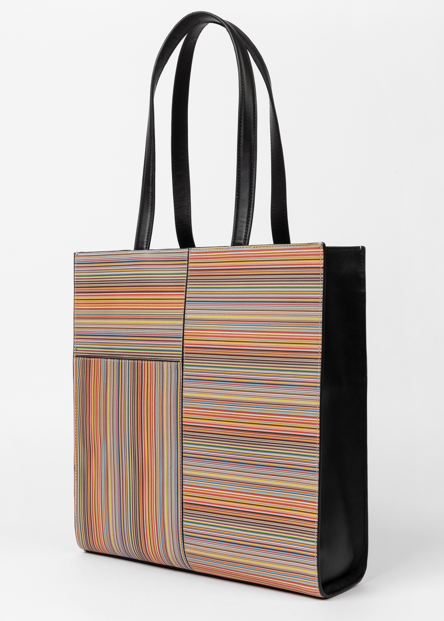 Leather 'Signature Stripe' Tote Bag - 3