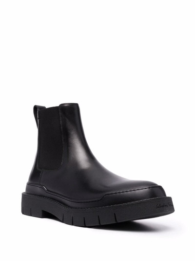 Salvatore Ferragamo polished Chelsea boots outlook