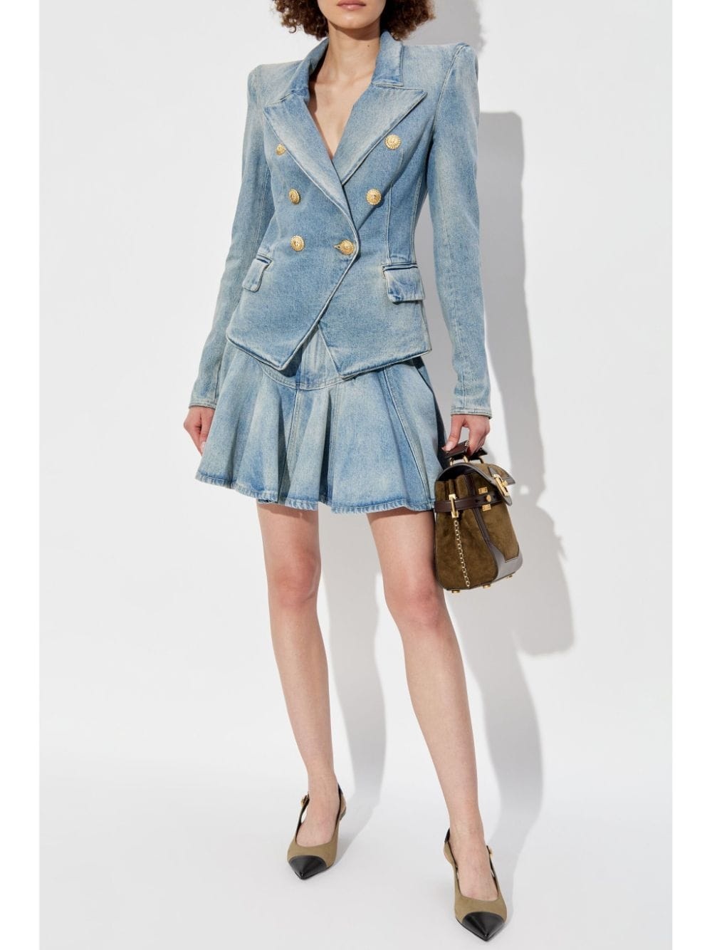 denim mini skirt - 2