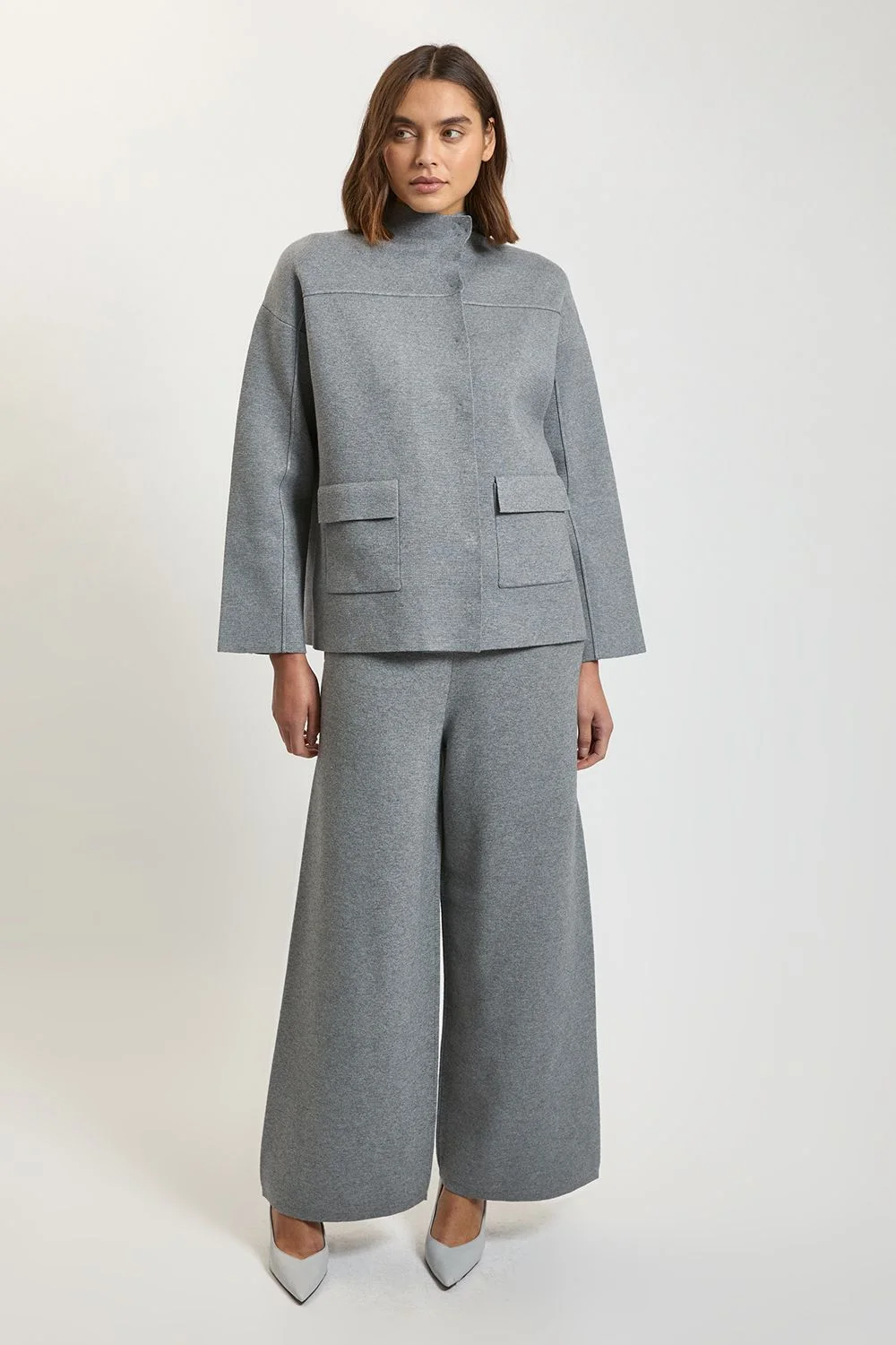 Harper's Bazaar Wool Look Pocket Detail Knit Trousers - 1