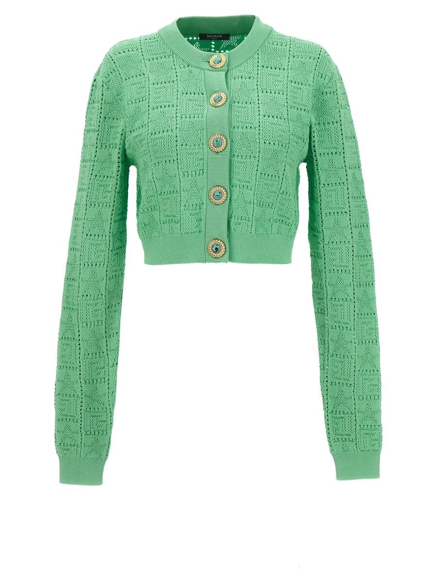 BALMAIN 'MONOGRAMMA' CARDIGAN - 1