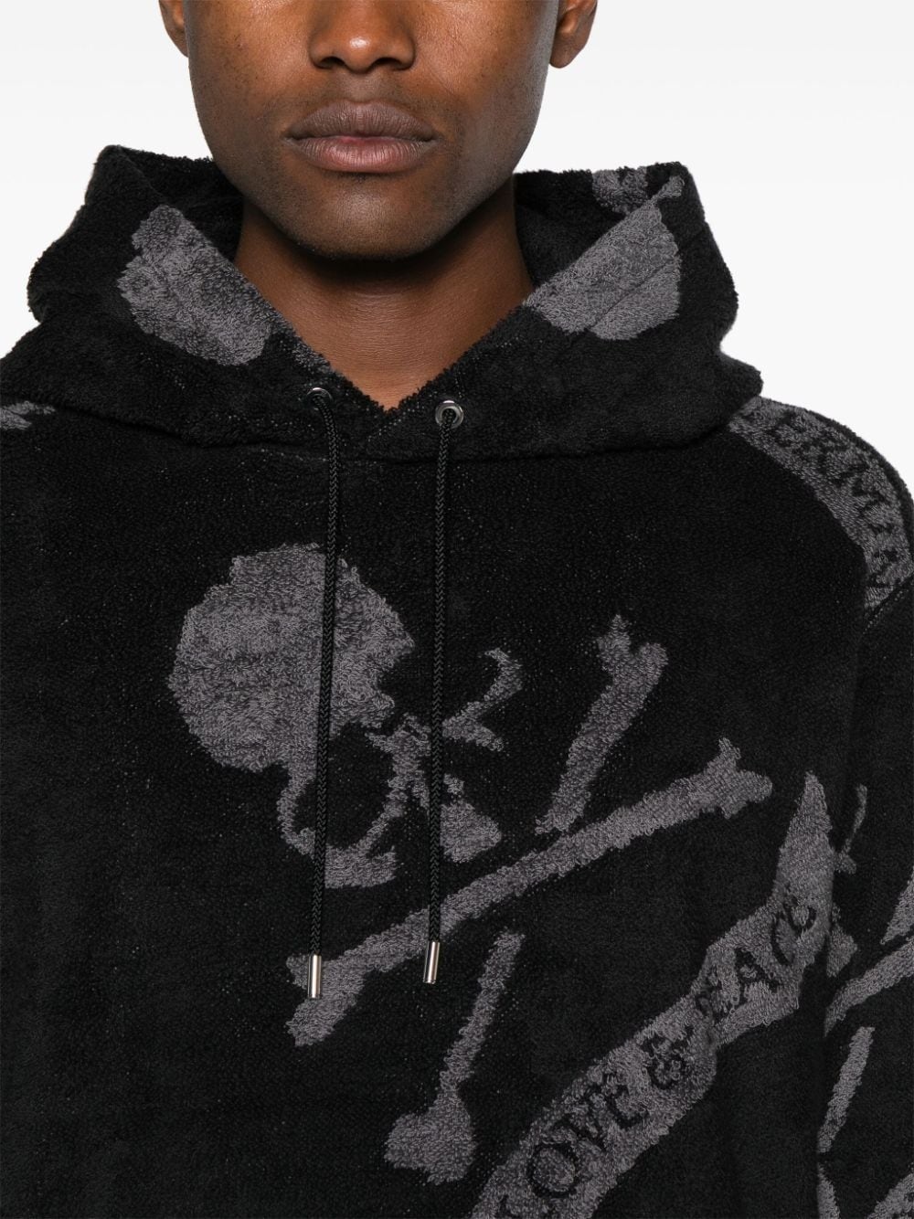 skull-print terry-cloth hoodie - 5