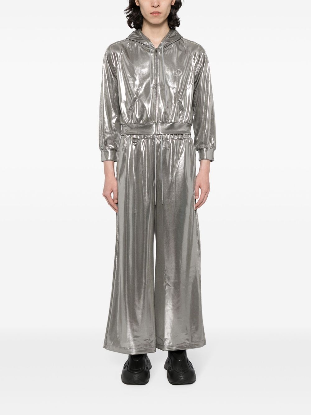 hooded metallic jacket - 2