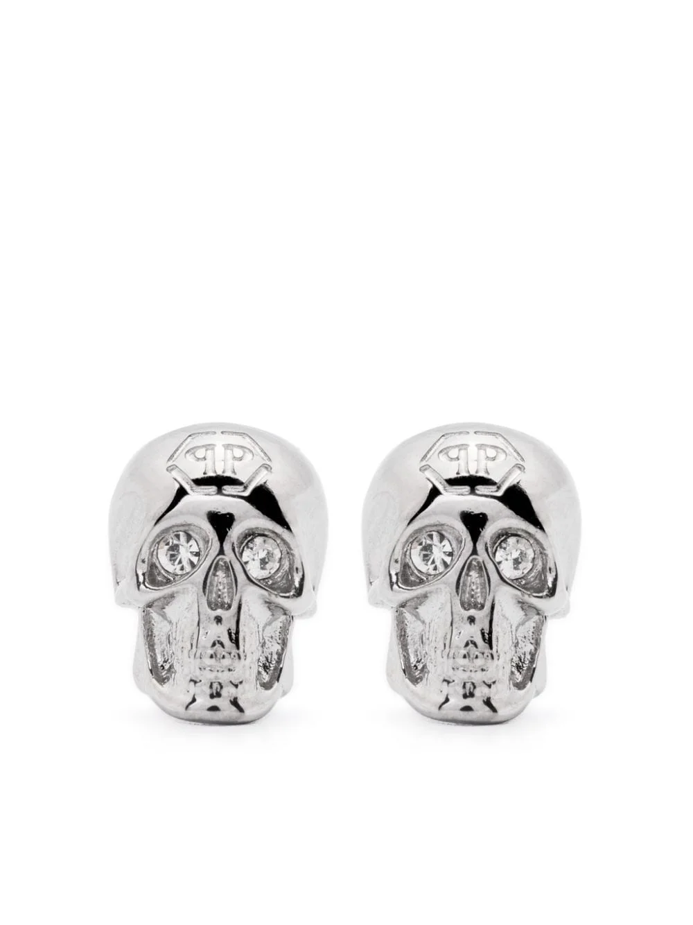 3D skull-motif stud earrings - 1
