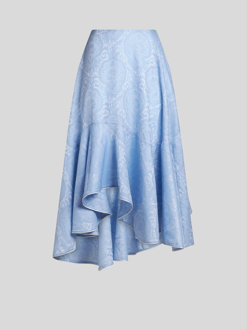 FLORAL ASYMMETRIC MIDI SKIRT 1