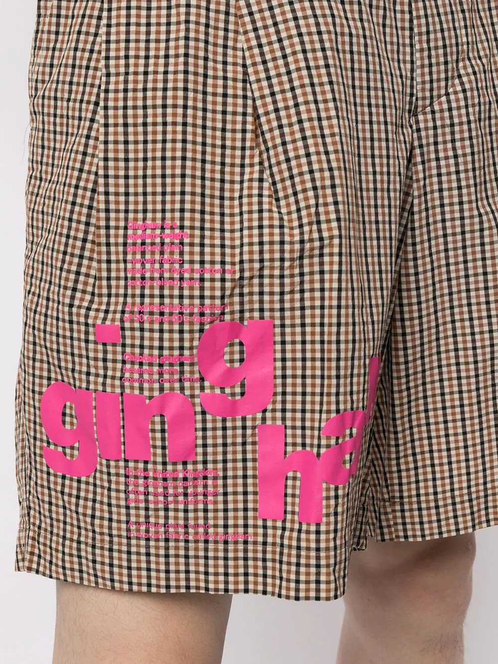 plaid-check pattern shorts - 5