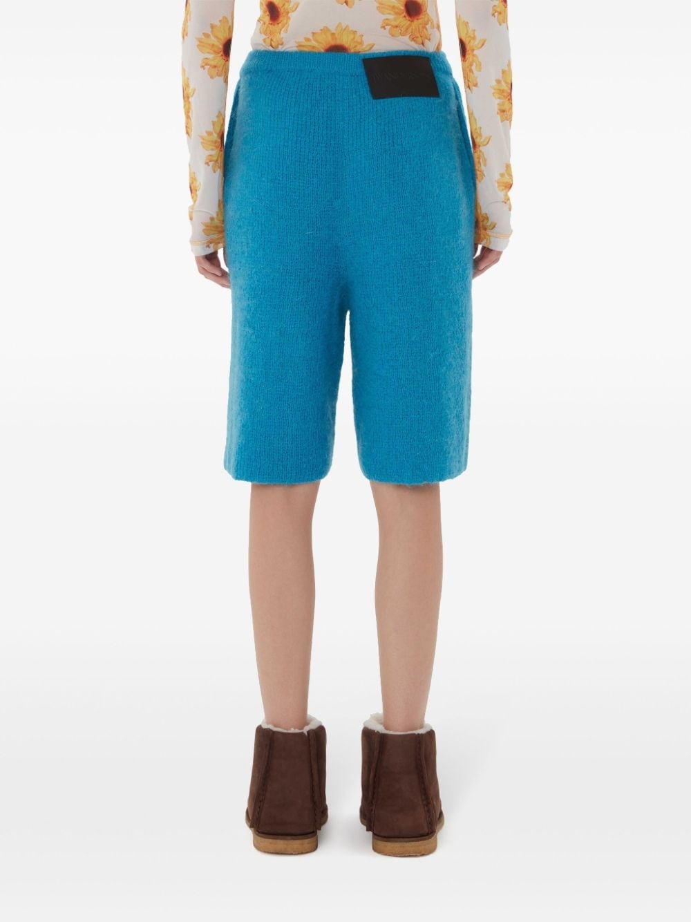 logo-appliqué knit bermuda shorts - 4