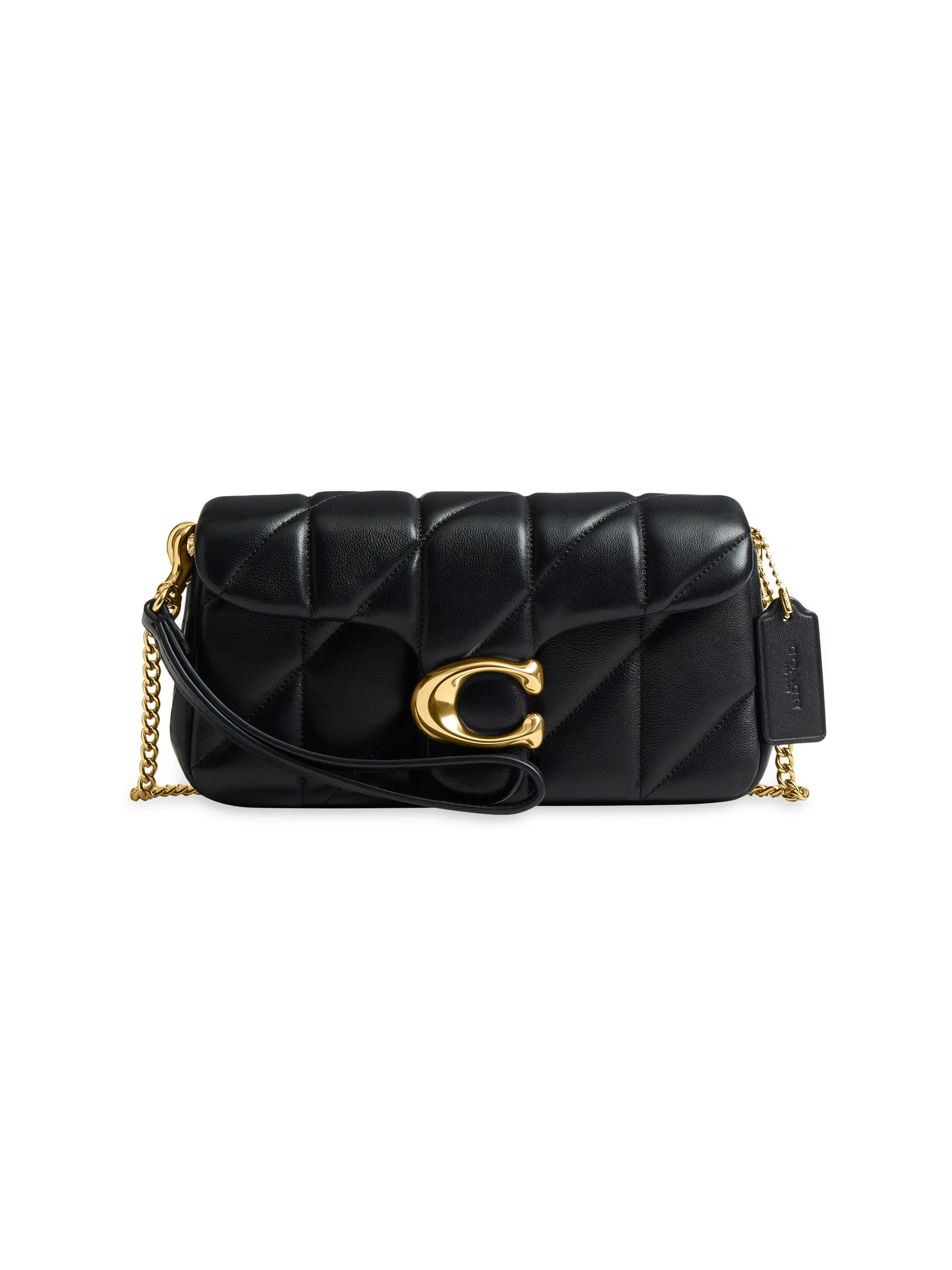 Women's Tabby Quilted Leather Chain Crossbody Bag 19 - Black - 1