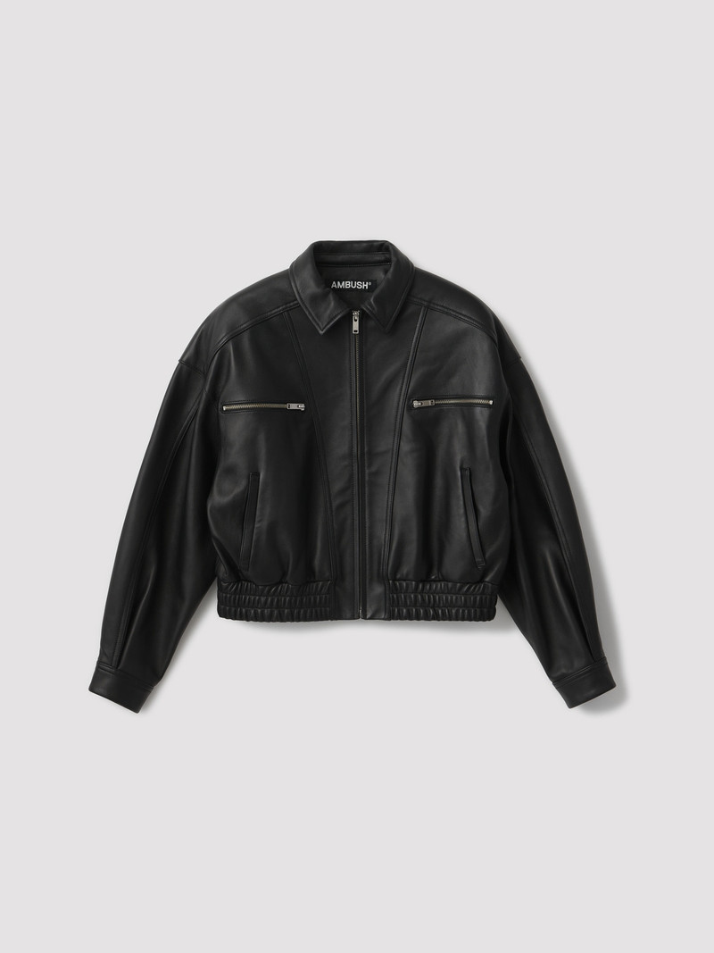 WOMENS LEATHER BOMBER JACKET 1
