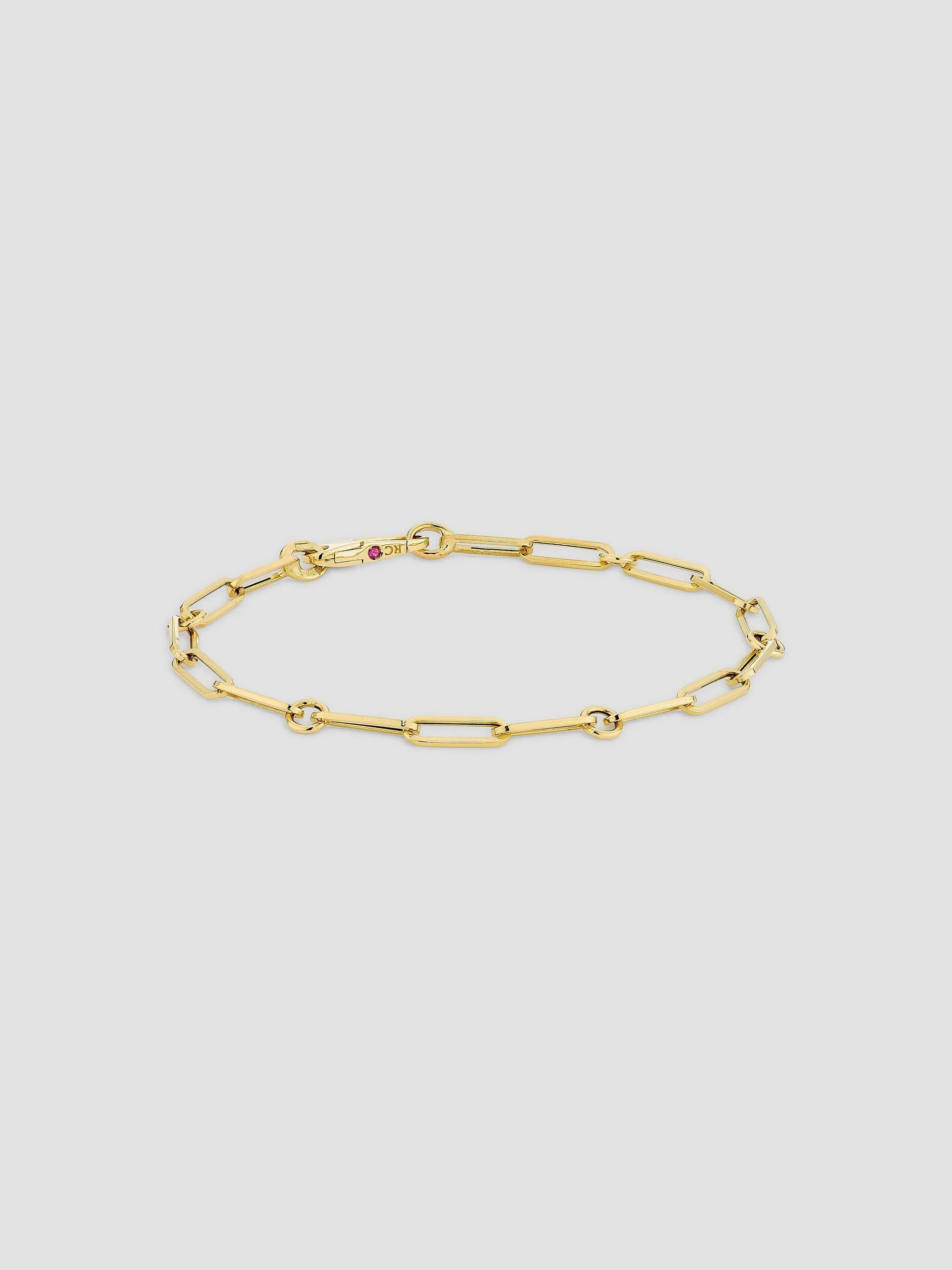 Women's Tiny Treasures 18K Yellow Gold Paper Clip Chain Bracelet - Yellow Gold - 1