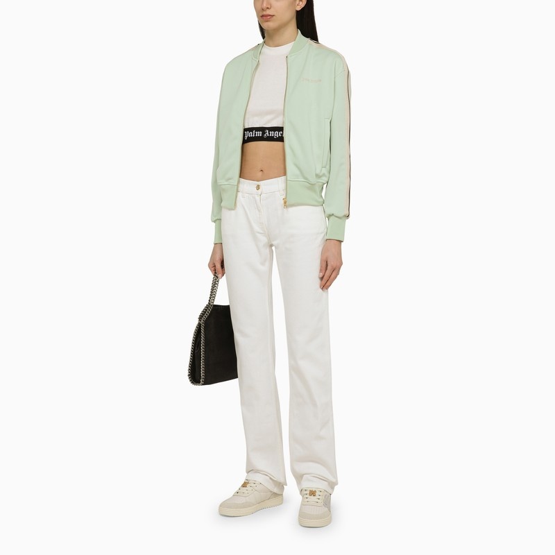 Palm Angels Mint Green Zip Sweatshirt Women - 2