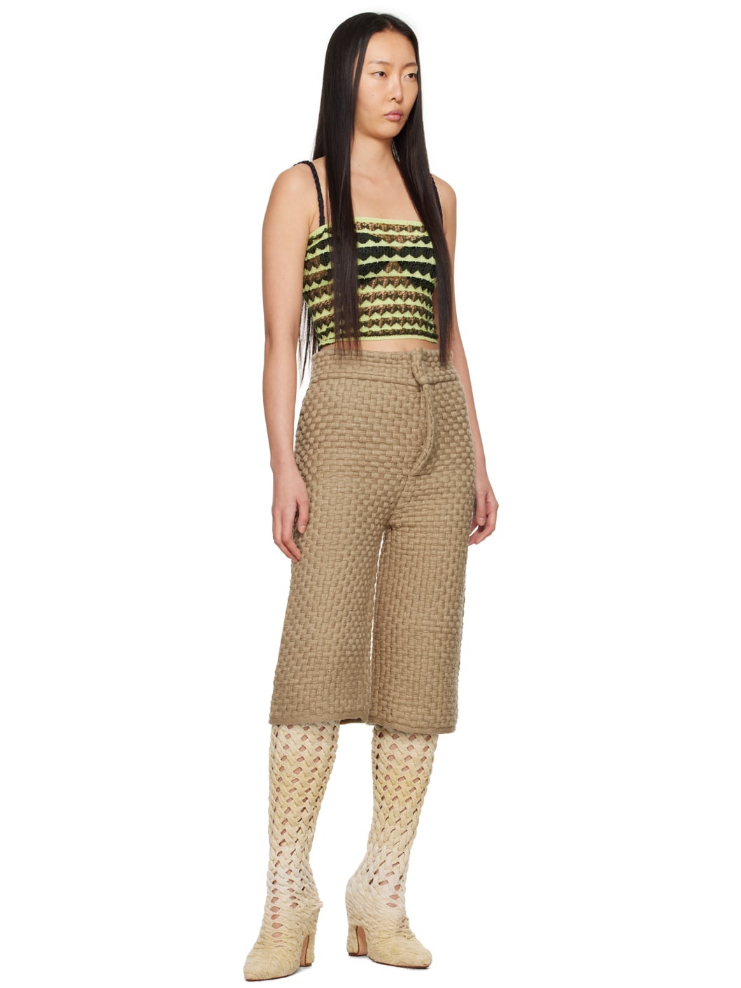 SSENSE Exclusive Green Lacey Tube Top - 4