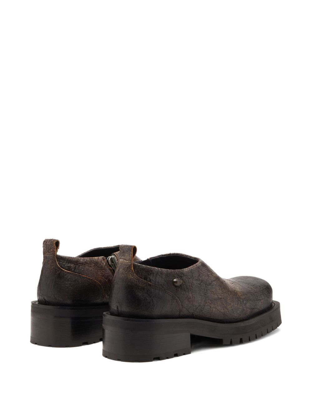 D-Texan zip-detail derby shoes - 4