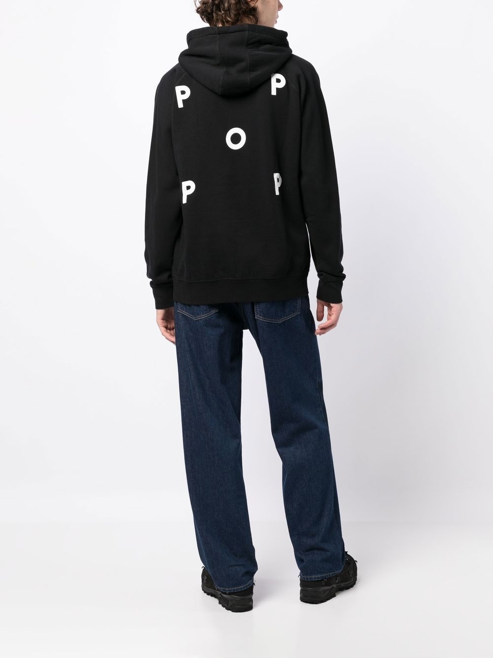 logo-print drawstring hoodie - 2