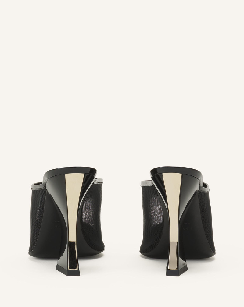 NOCTURNE MULE IN MESH AND PATENT LEATHER 3