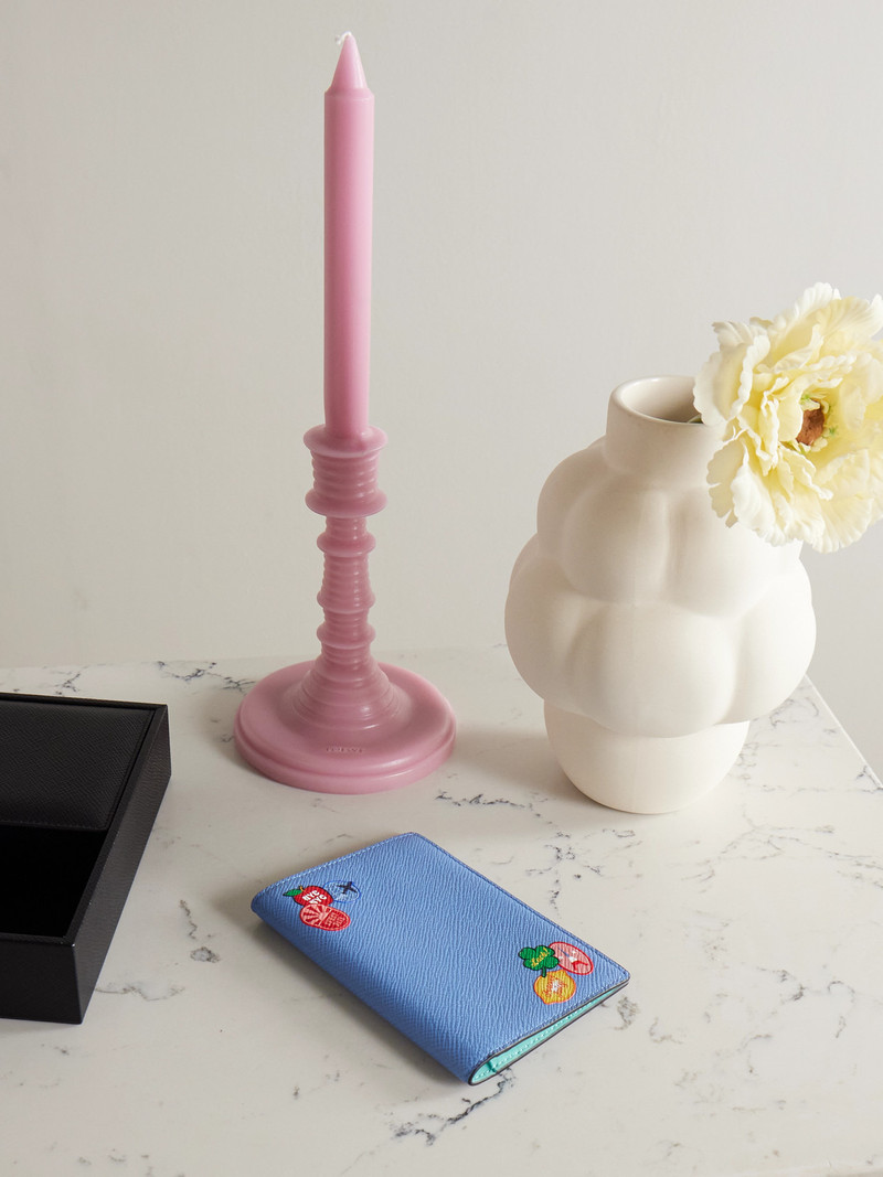 Smythson Panama Printed Textured-leather Passport Holder outlook