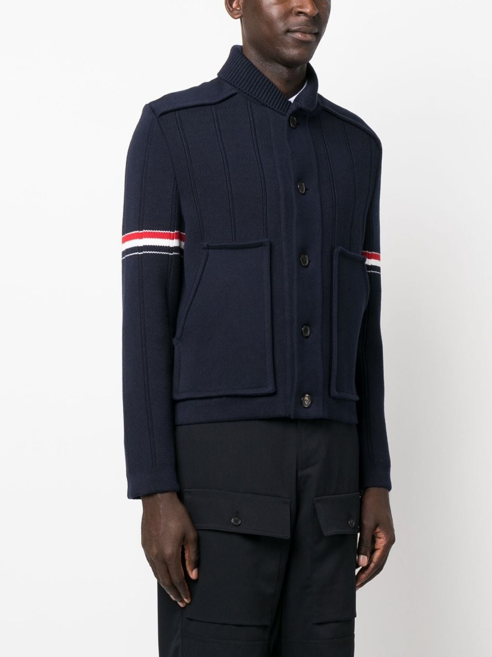 single-breasted button-fastening coat - 3