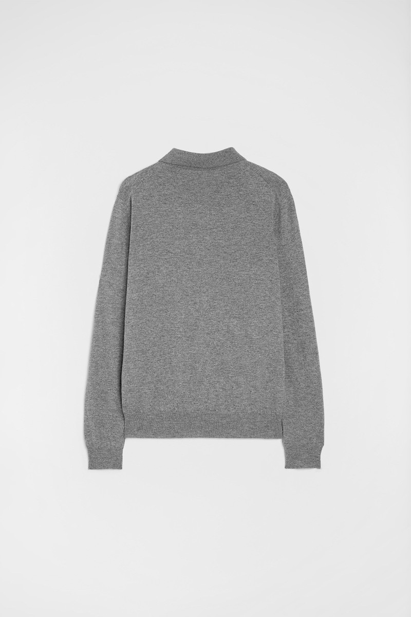 Lightweight Wool Polo Sweater 2