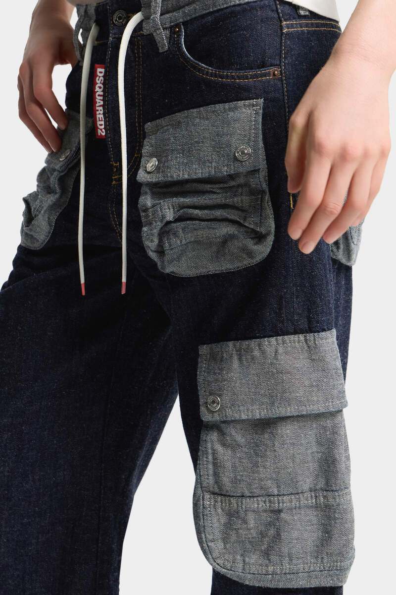 DARK WEIGHT WASH LOOSE TWIST JEANS 5
