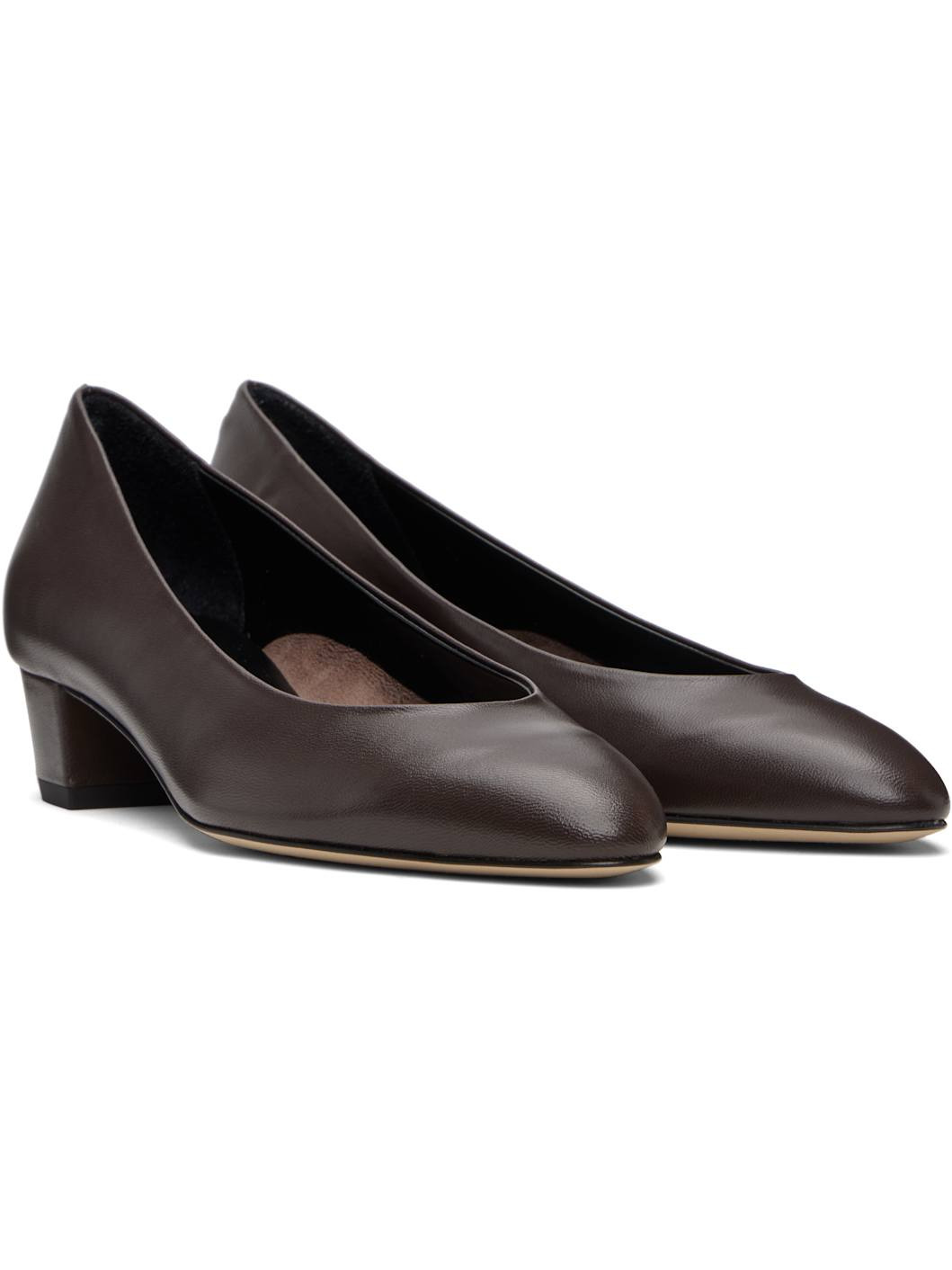 Brown Helia Low-Cut Heels - 4