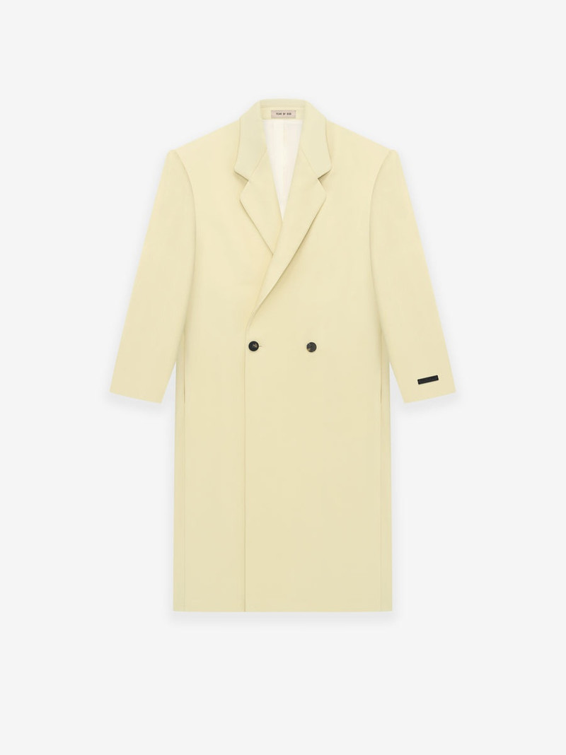 Wool Gabardine Double Breasted Overcoat 1
