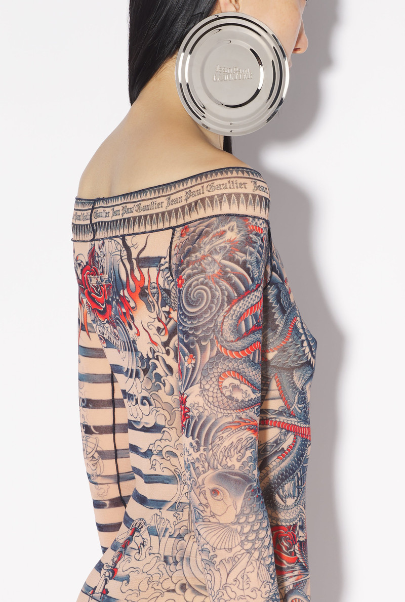 Jean Paul Gaultier THE LONG NUDE SAILOR TATTOO DRESS | REVERSIBLE