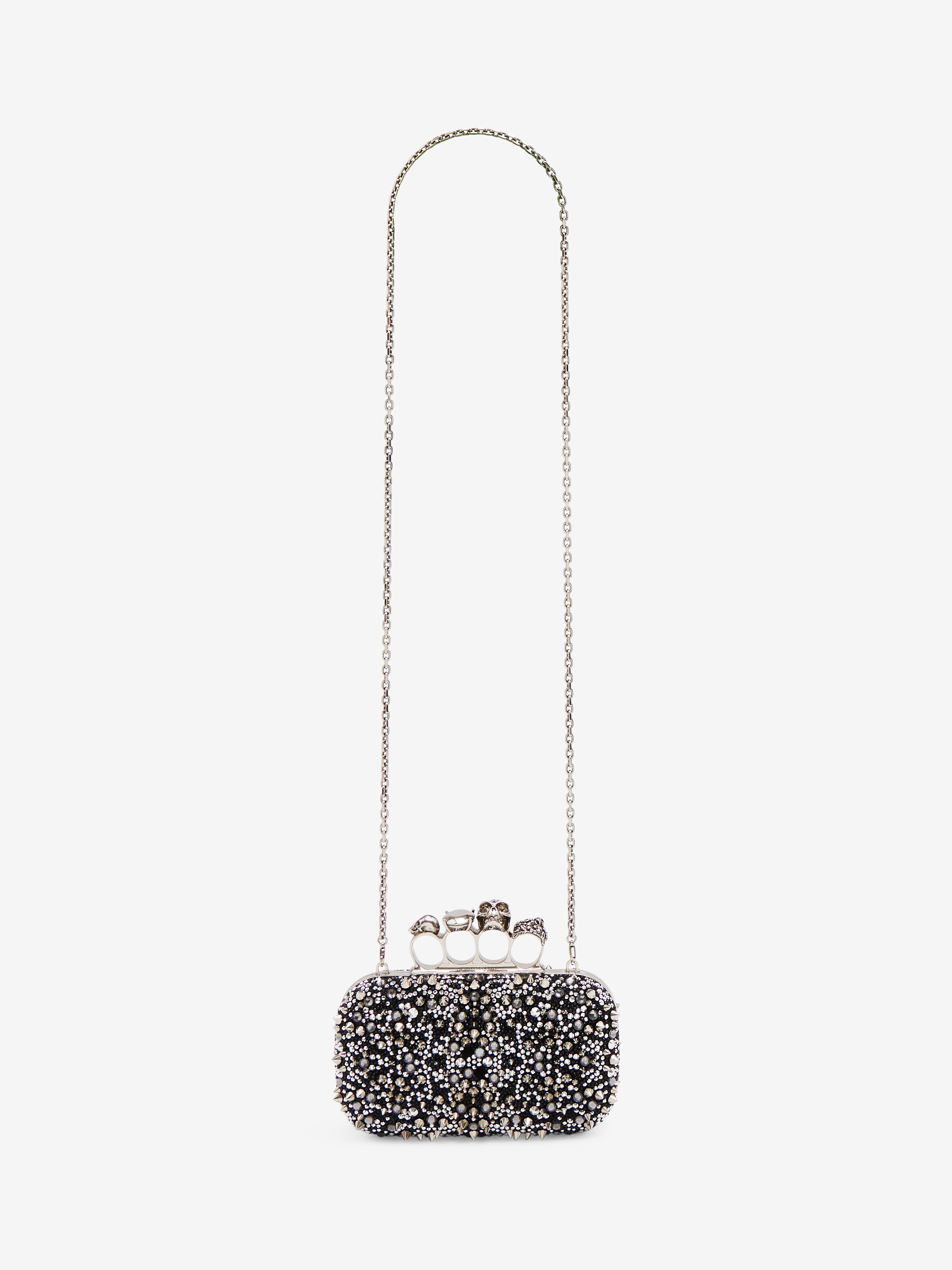 Women's Knuckle Clutch in Black - 5