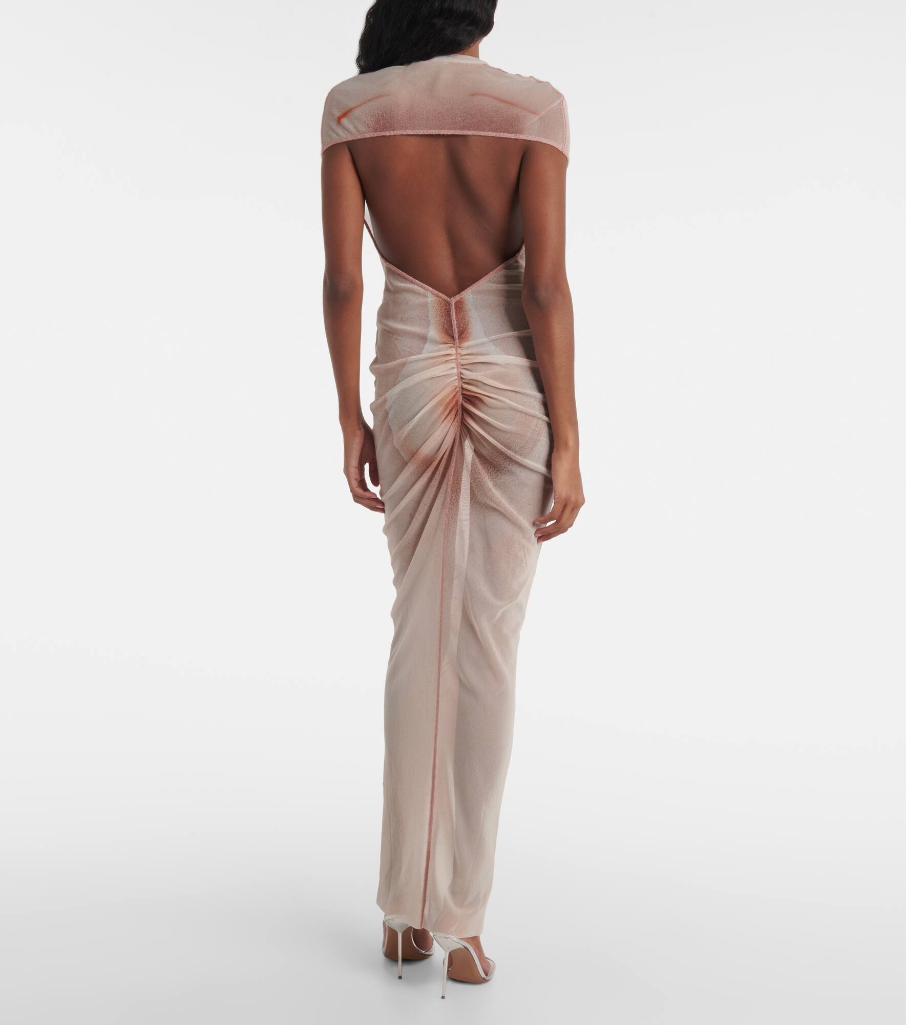 Le Classique printed mesh maxi dress - 3