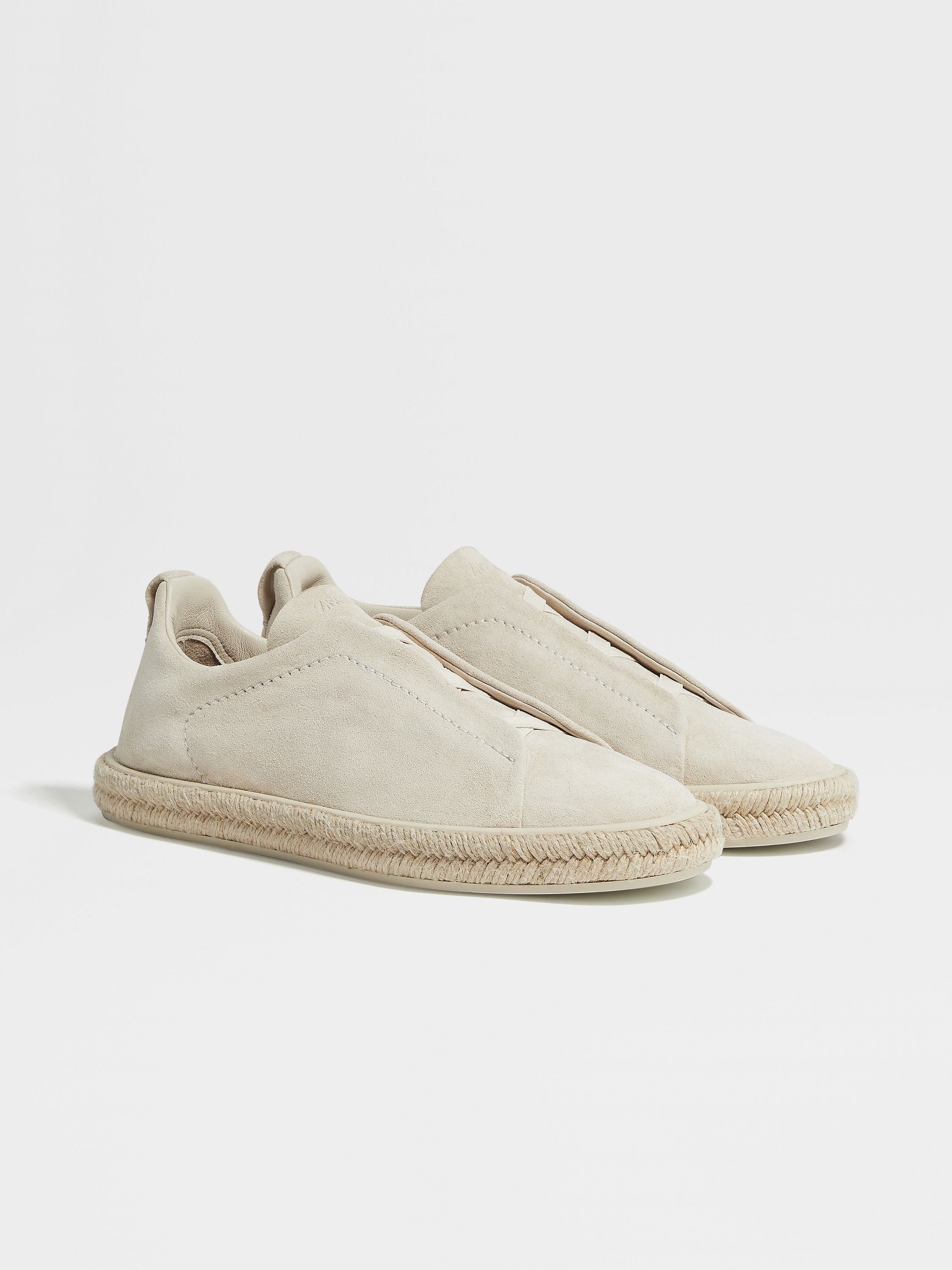 WHITE DEERSKIN TRIPLE STITCH™ ESPADRILLES - 1