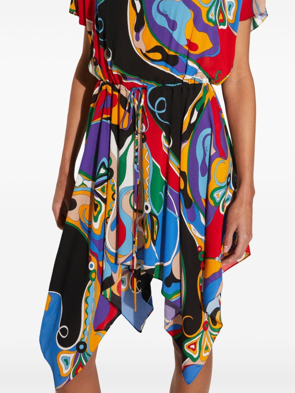 abstract-pattern print midi dress - 5