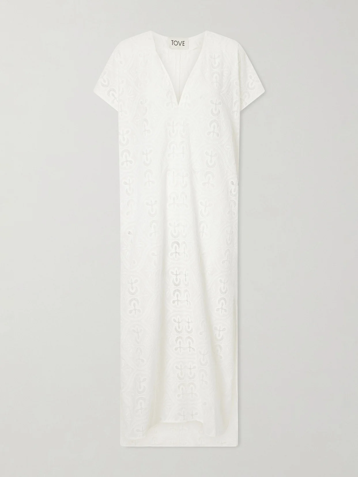 Yuna Embroidered Cotton-blend Midi Dress - 1