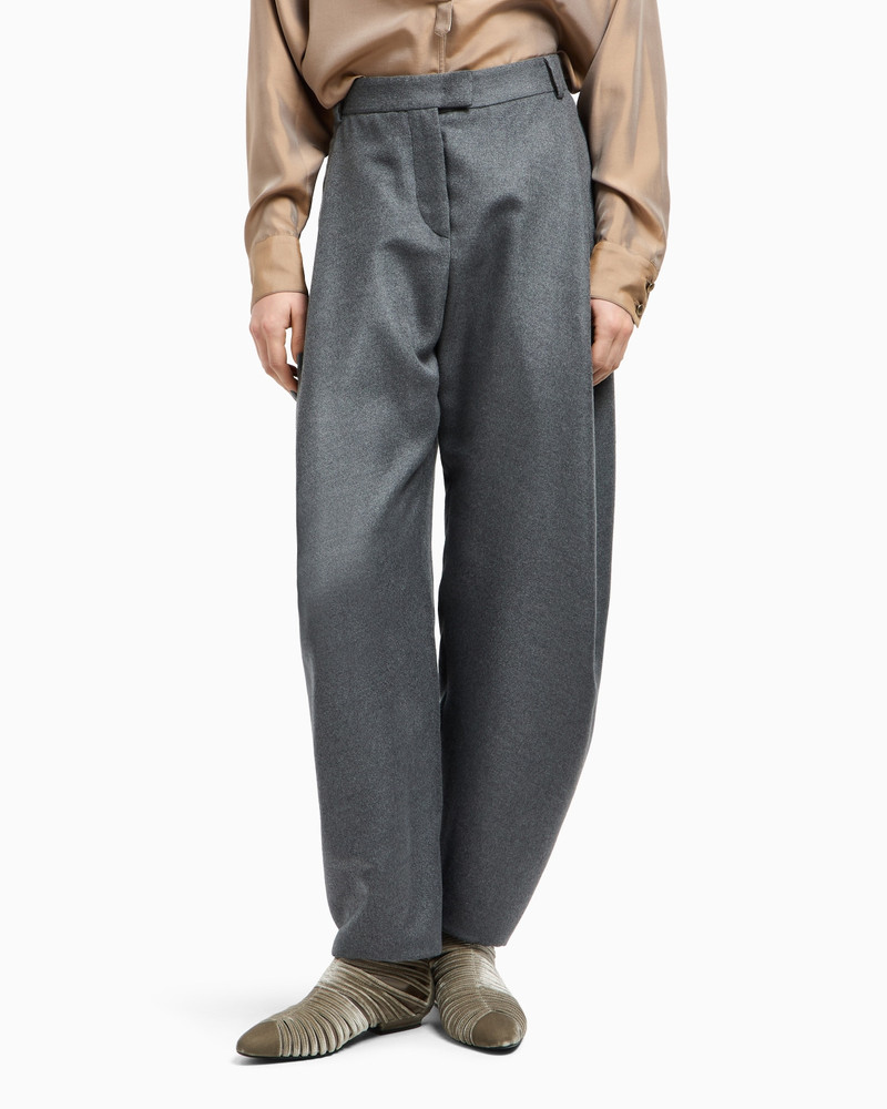 GIORGIO ARMANI RELAXED-FIT SILK FLANNEL TROUSERS outlook