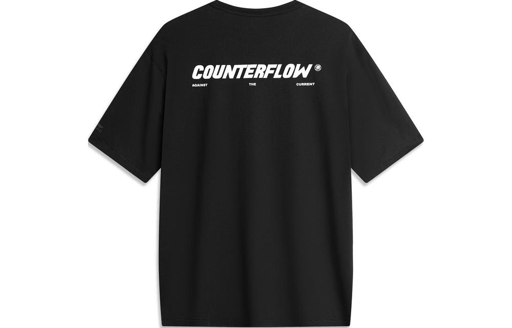 Li-Ning Counterflow Graphic T-shirt 'Black' ATSU617-2 - 2