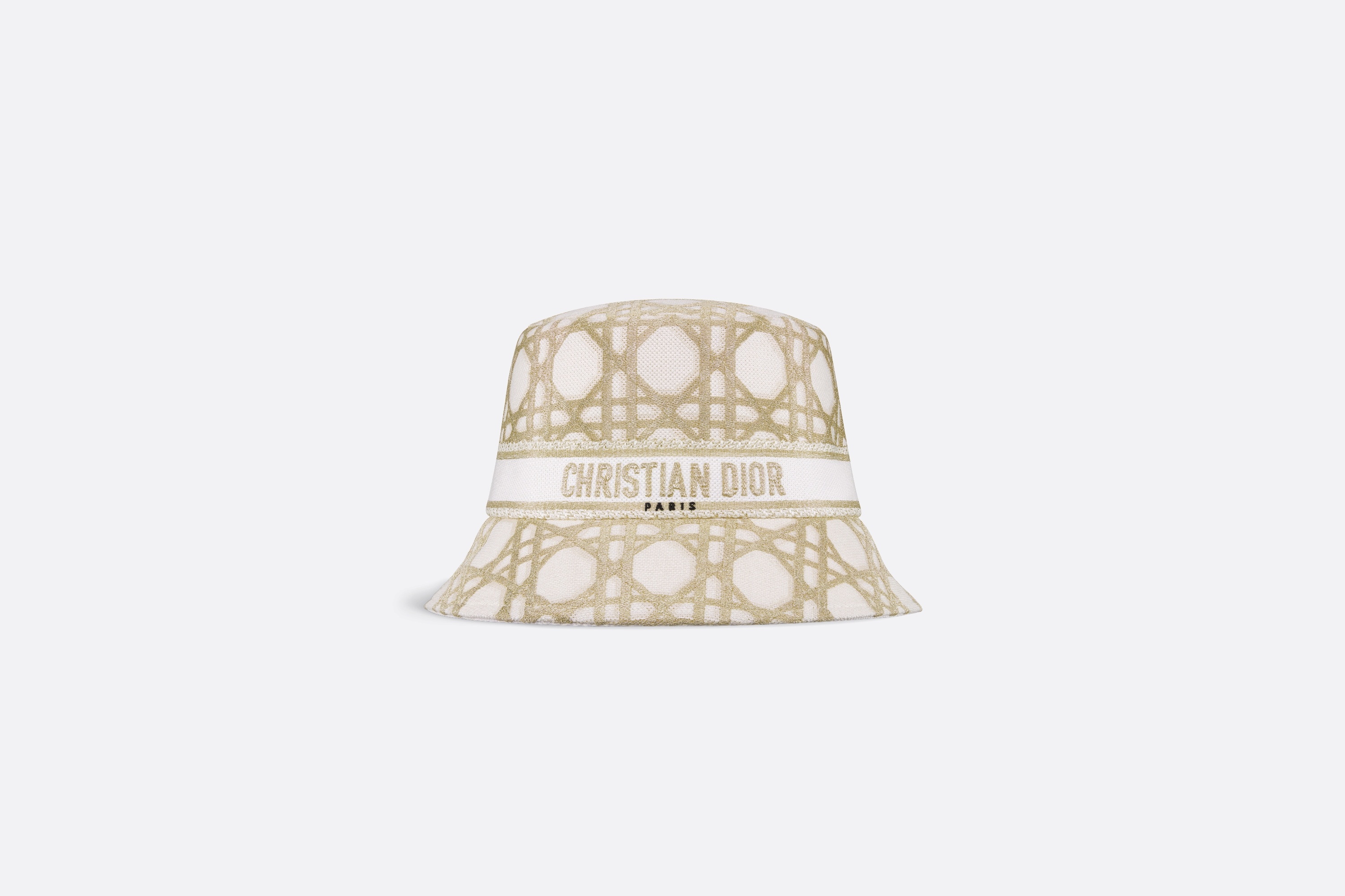 Dior Or D-Bobby Macrocannage Small Brim Bucket Hat - 1