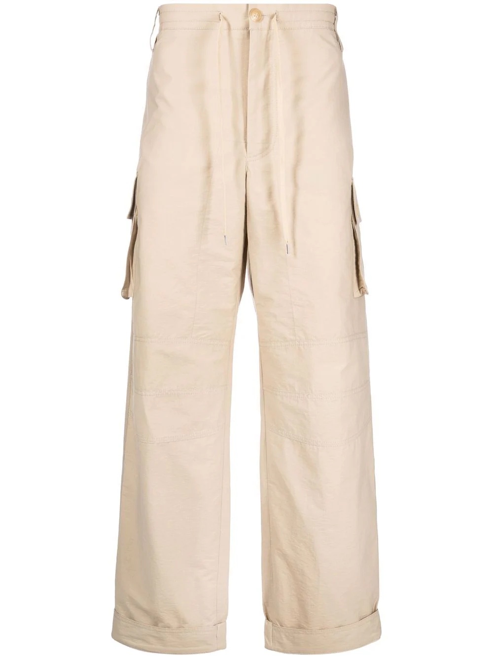 drawstring cargo trousers - 1