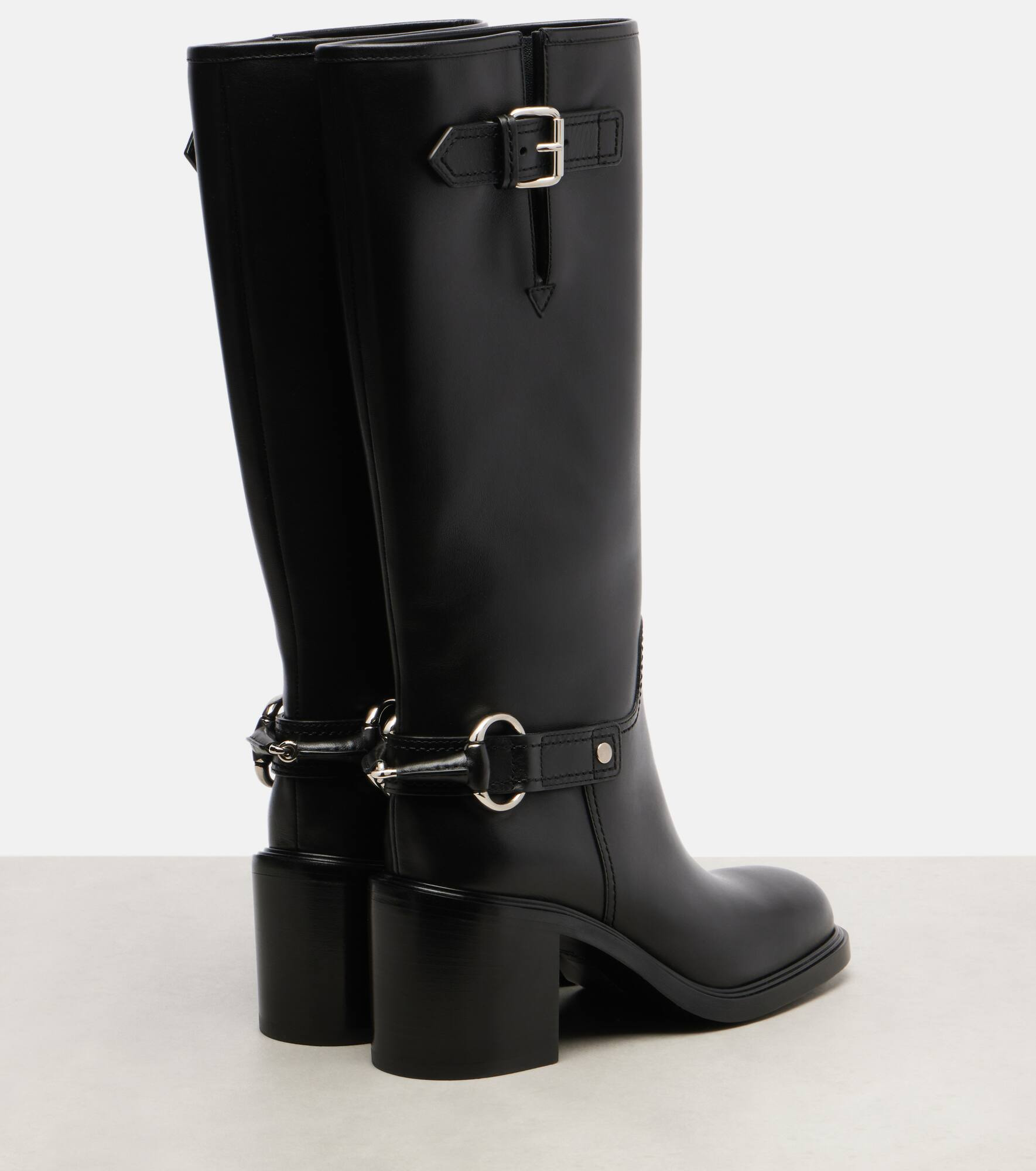 Horsebit leather knee-high boots - 2
