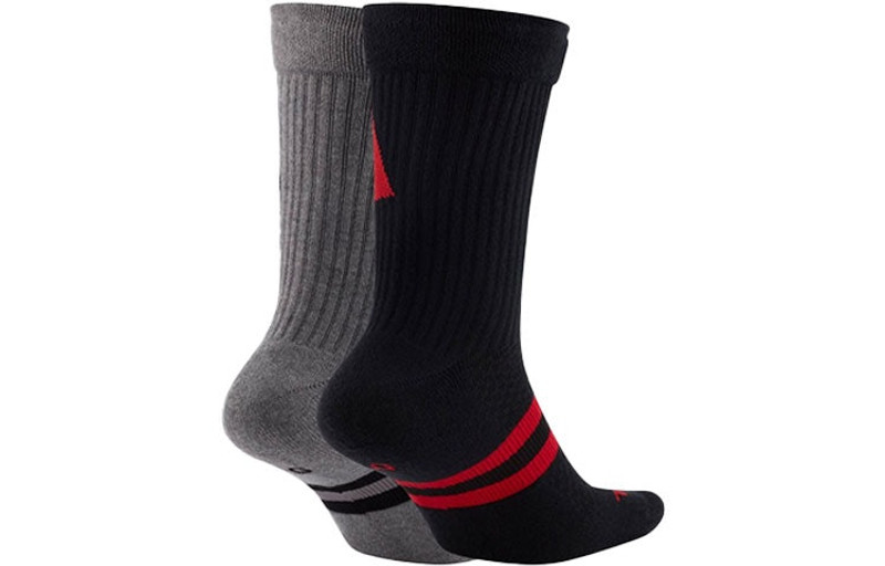 Jordan Air Jordan Unisex Logo Socks 2 Packs Black/Grey CU7907-903 outlook