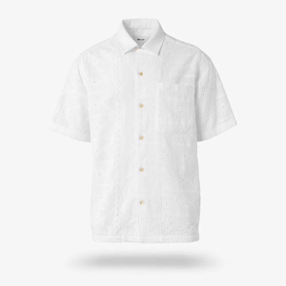 NN07 Julio Eyelet Embroidered Shirt - 1