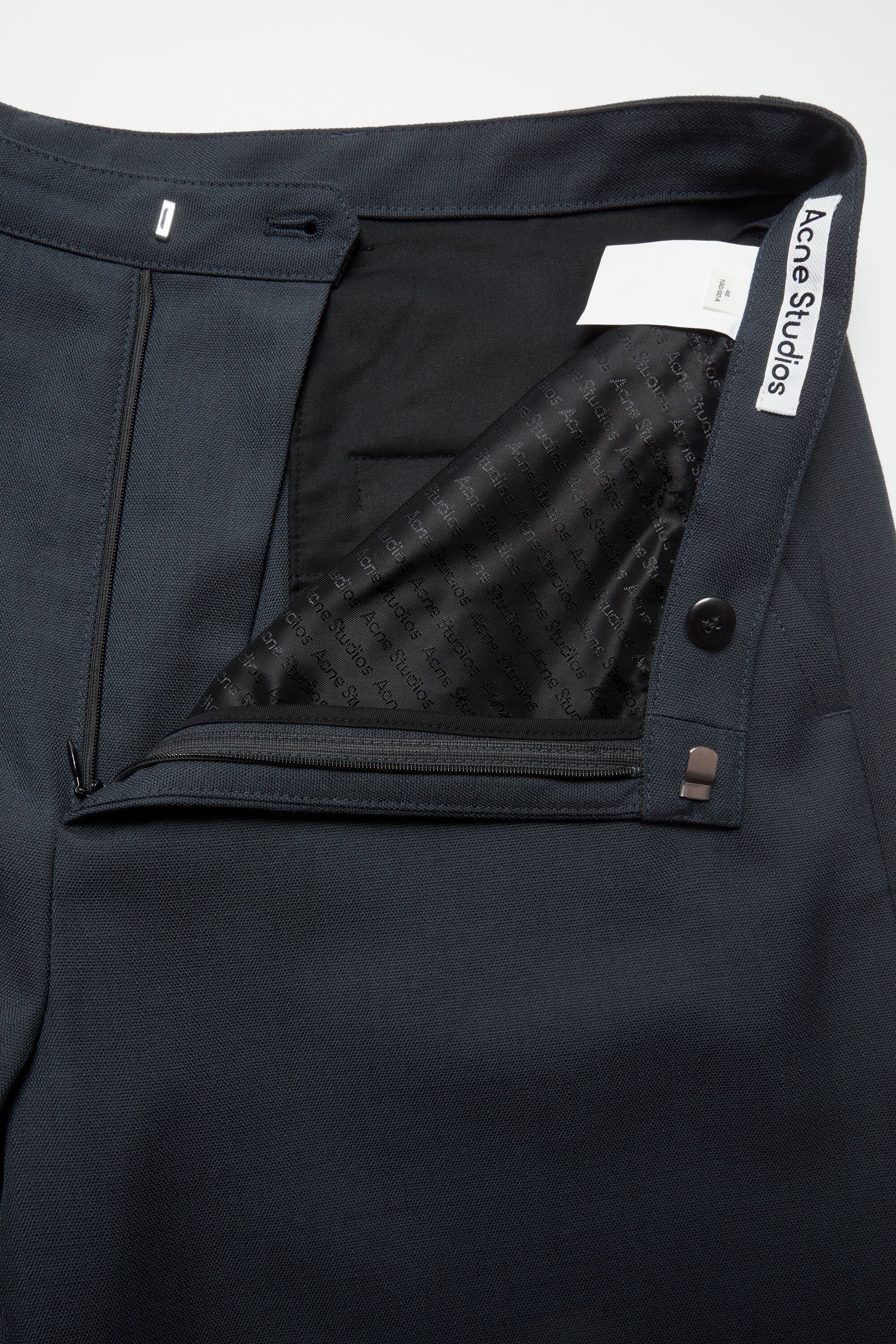 Wool blend trousers - Dark navy - 6