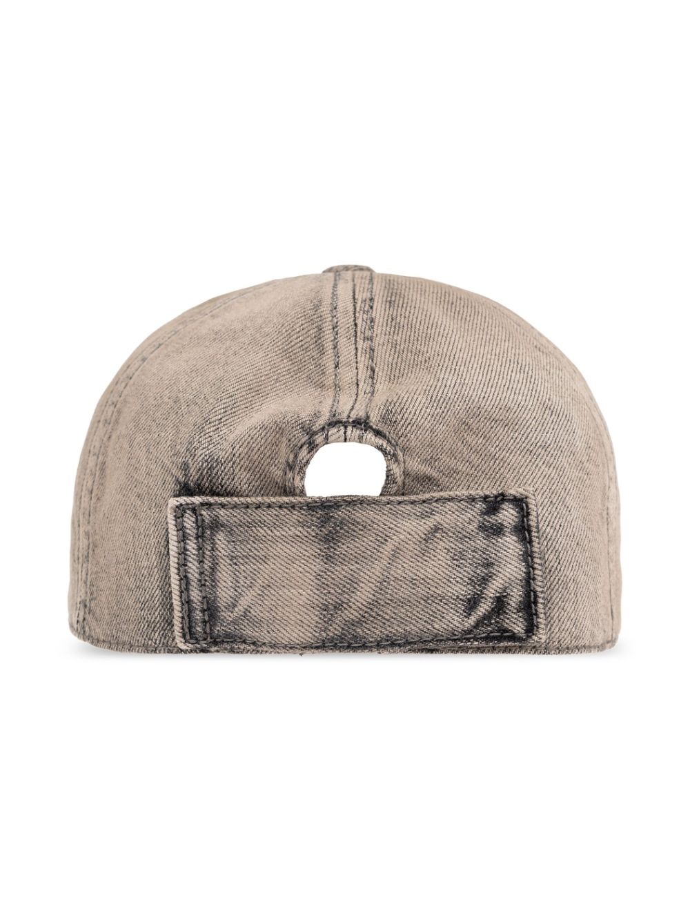 logo-patch denim cap - 2
