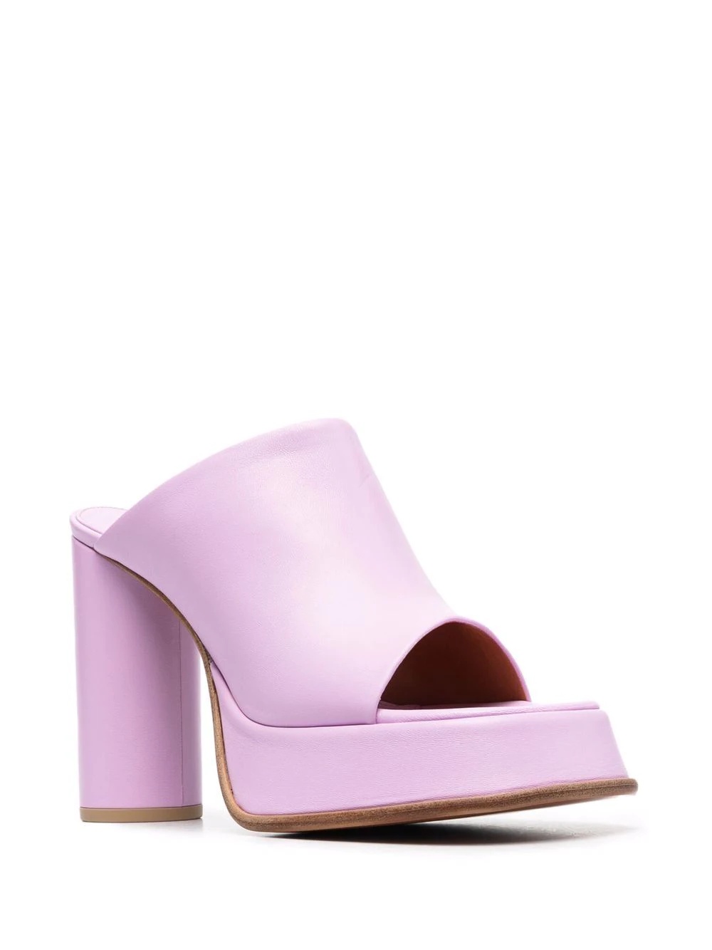 open-toe platform mules - 2