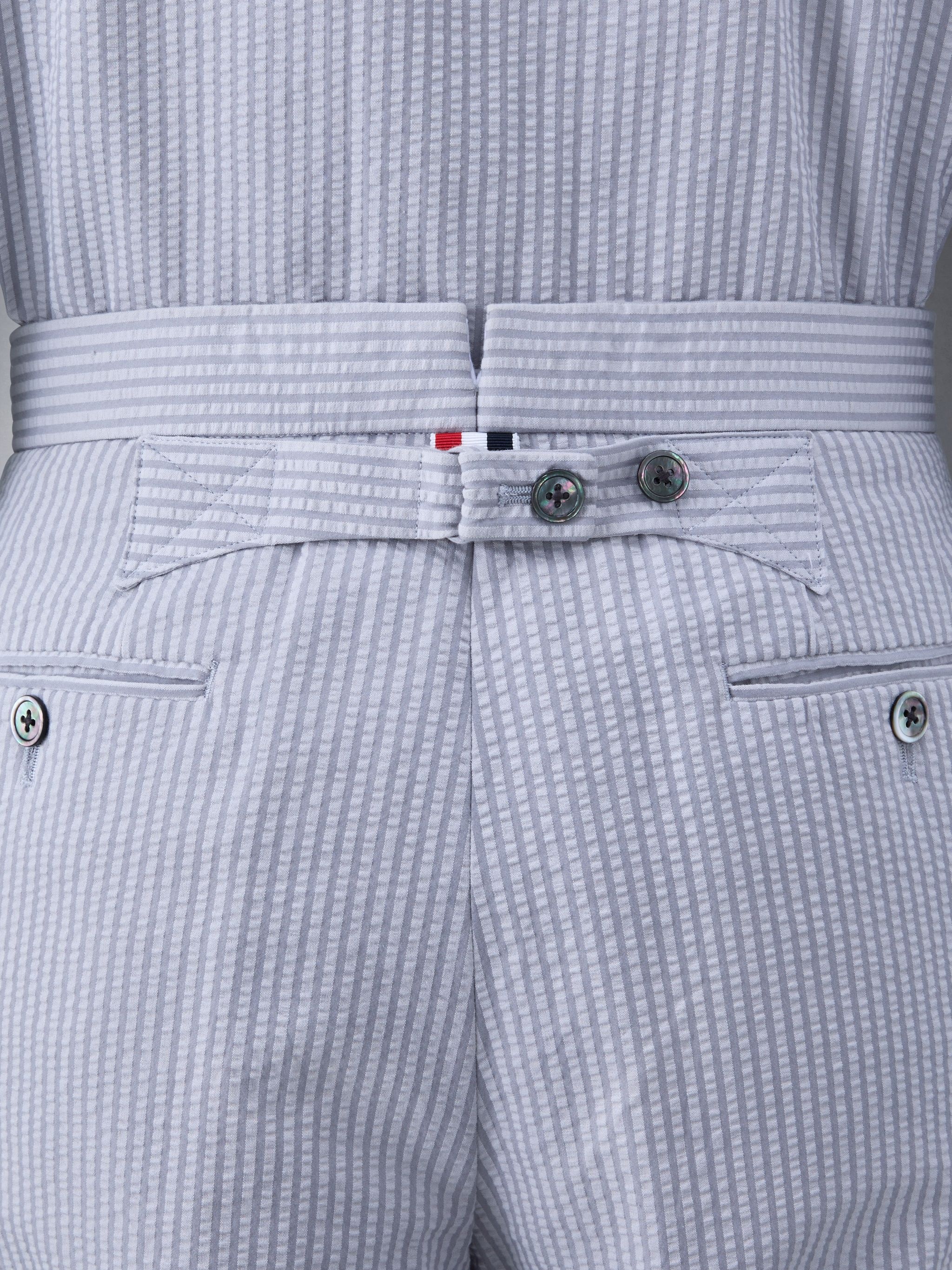 stripe-pattern tailored trousers - 4