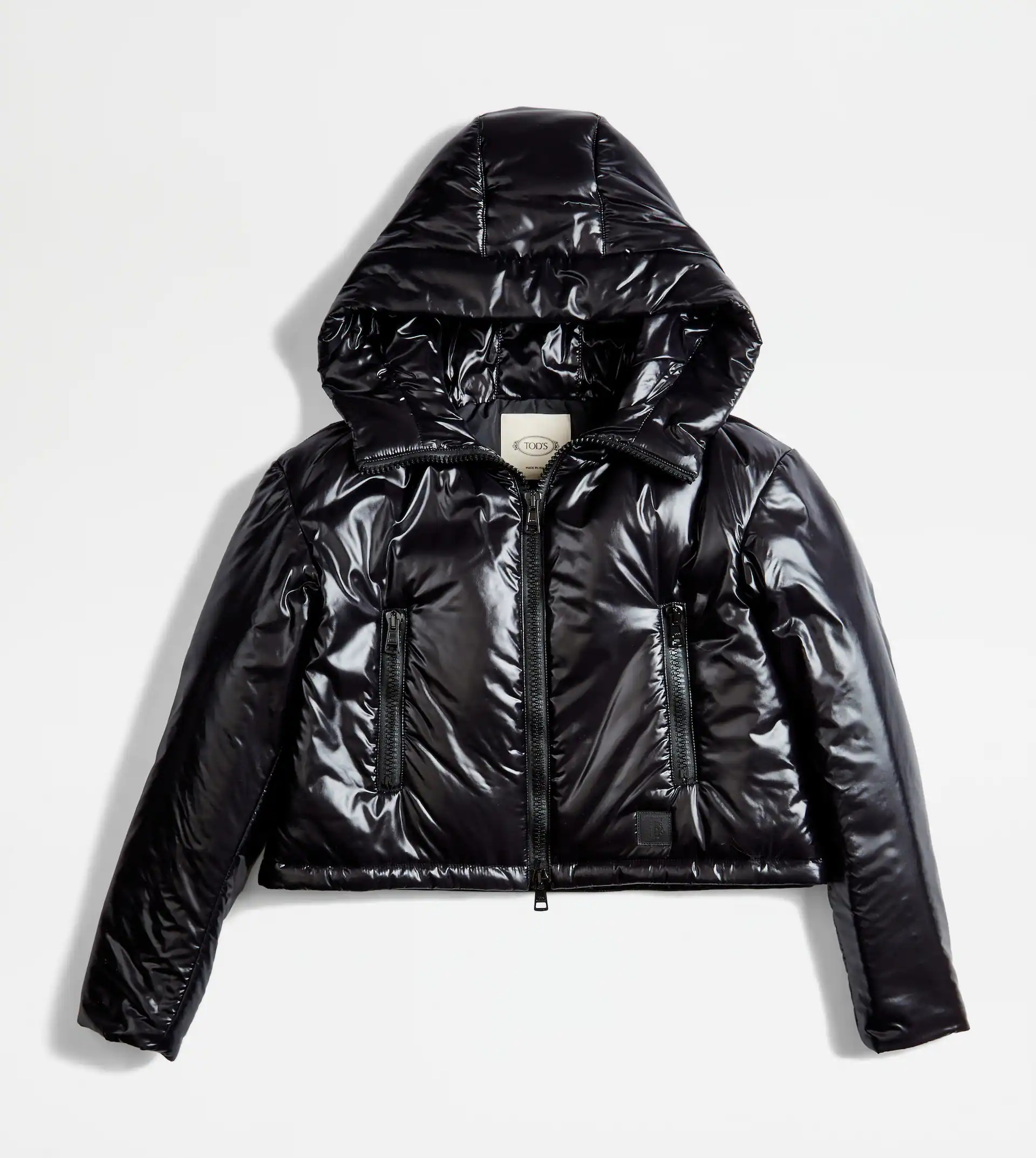 SHORT PADDED JACKET - BLACK - 1