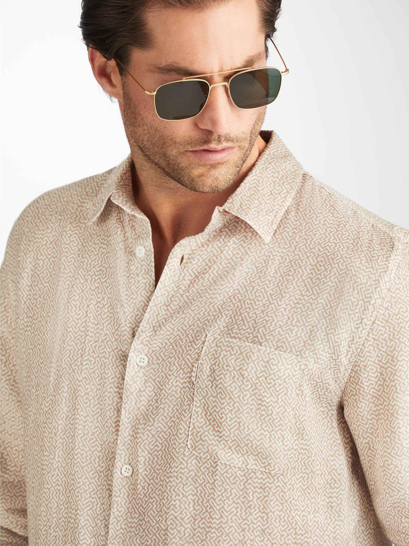 Men's Shirt Milan 24 Linen Sand 5