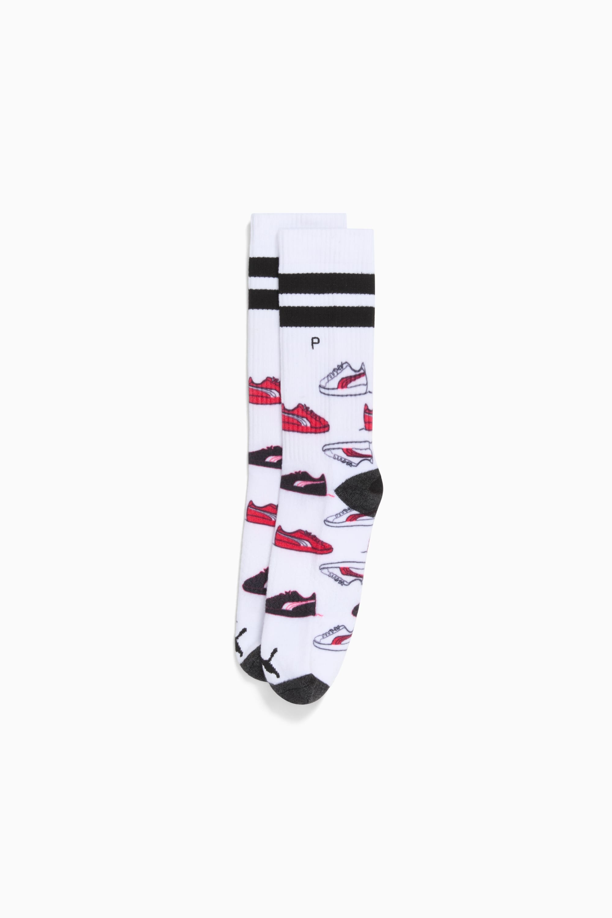 Men's Suede Logo Terry Crew Extended Socks (1 Pair) - 1