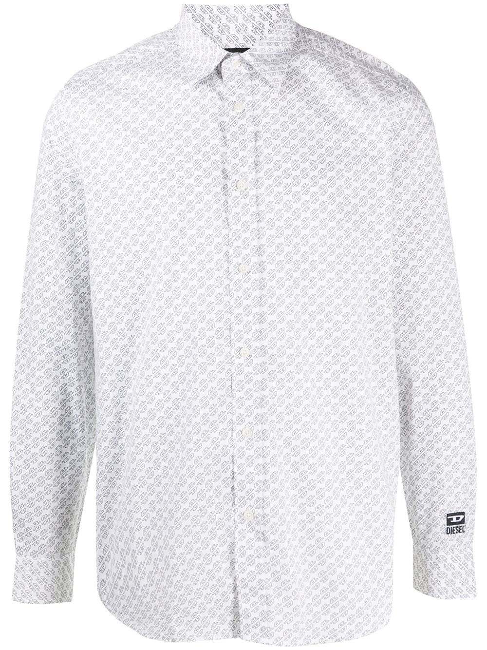 all-over monogram print shirt - 1