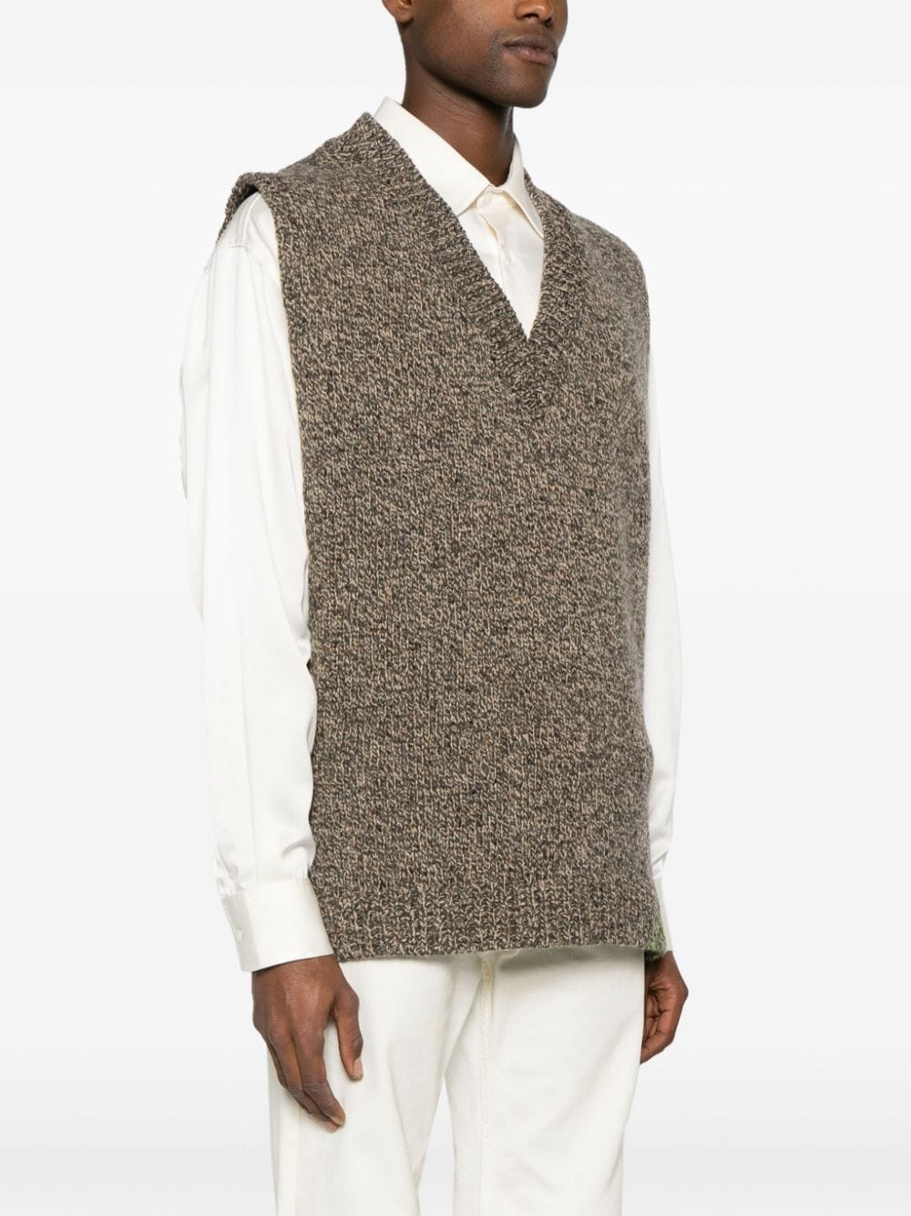 mÃ©lange wool-blend vest - 3