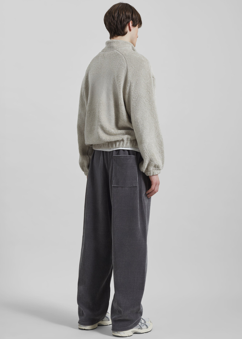 Amomento Fluffy Oversized Half Neck Pullover - Grey 10
