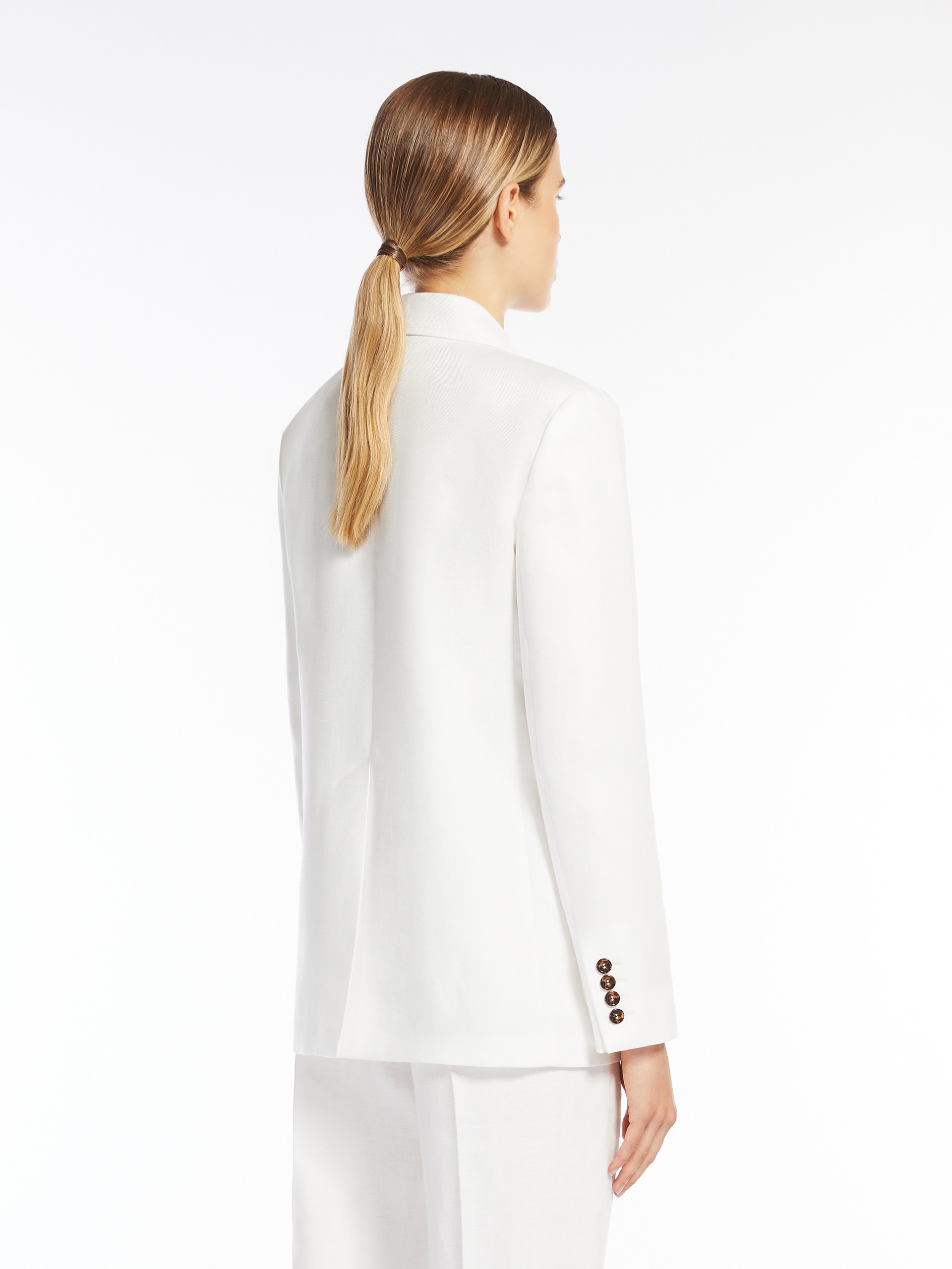 Max Mara GUGLIA Single-breasted linen blazer | REVERSIBLE