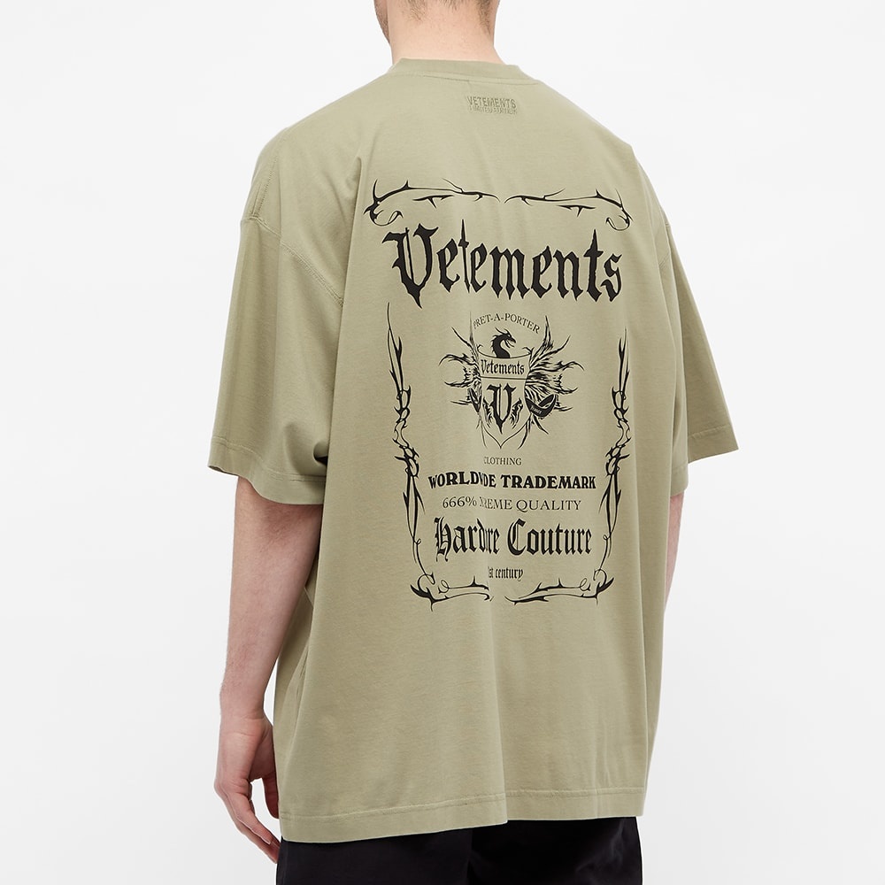 VETEMENTS Black Label Oversized Tee - 5